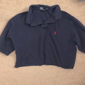 vintage polo ralph lauren crop collared shirt